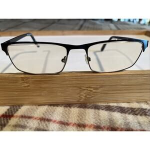Helium 4301 Eyeglasses Matte Black Rectangular Metal Frames 56-18-145 MBLK